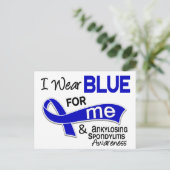 Ich trage Blau für mich 42 Ankylosing Spondylitis Postkarte (Stehend Vorderseite)