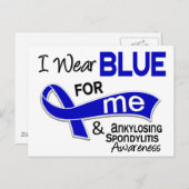 Ich trage Blau für mich 42 Ankylosing Spondylitis Postkarte (Vorne/Hinten)