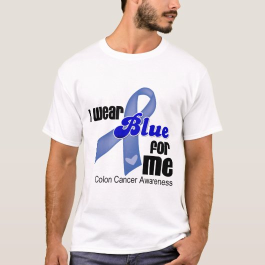 Ich trage Blau für Mich-Kolonkarzinom T-Shirt (Vorderseite)