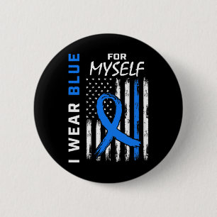 Ich trage Blau für mich selbst Diabetes Bewusstsei Button