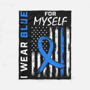Ich trage Blau für mich selbst Diabetes Bewusstsei Fleecedecke