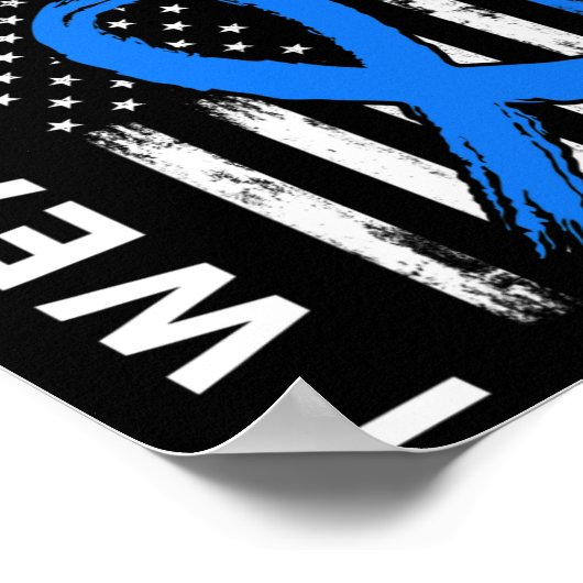 Ich trage Blau für mich selbst Diabetes Bewusstsei Poster (Ecke)