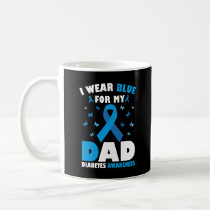 Ich trage Blau für Vater Diabetes Awareness T1D Ri Kaffeetasse