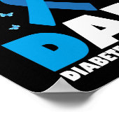 Ich trage Blau für Vater Diabetes Awareness T1D Ri Poster (Ecke)