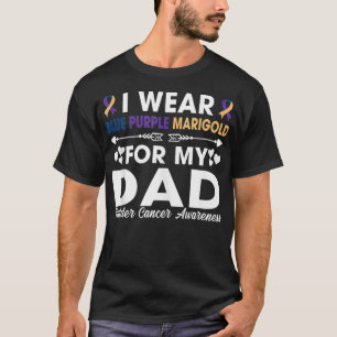 Ich trage Blau Lila Ringelblume Für Papa Blasenkre T-Shirt