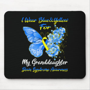 Ich trage Blau und Gelb für meine Enkelin Mousepad