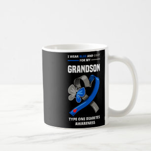 Ich trage Blau und Grau für mein Diab Typ 1 Kaffeetasse