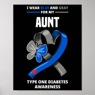 Ich trage Blau und Grau für meine Tante Typ 1 Diab Poster