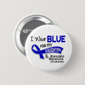 Ich trage blaue Tochter 42 Ankylosing Spondylitis Button (Vorne & Hinten)