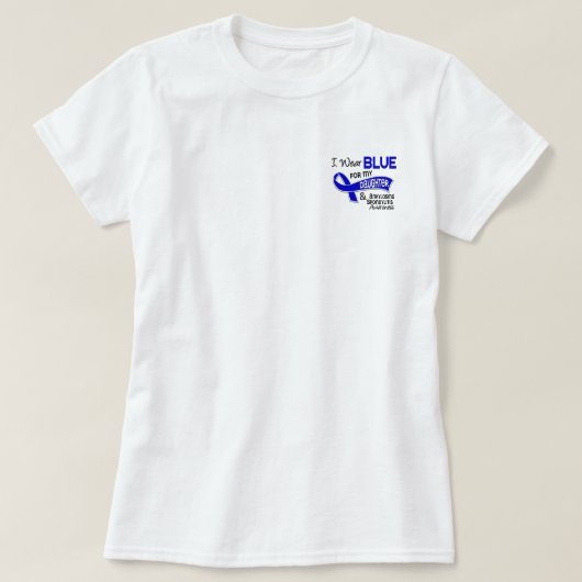 Ich trage blaue Tochter 42 Ankylosing Spondylitis T-Shirt (Design vorne)