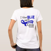 Ich trage blaue Tochter 42 Ankylosing Spondylitis T-Shirt (Rückseite)