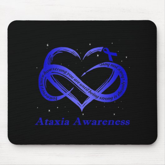 Ich trage Blauer für Ataxie Sensibilisierungskampa Mousepad (Vorne)