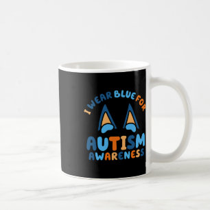 Ich trage Blauer für Autismus-Bewusstseinsbildung  Kaffeetasse