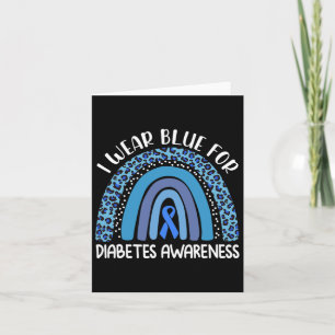 Ich trage Blauer für Diabetes Awareness Support Re Karte