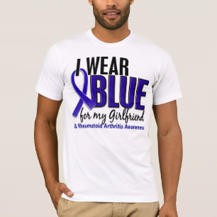 Ich trage blaues rheumatoide Arthritis RA der T-Shirt