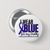 Ich trage blaues rheumatoide Arthritis RA des Button (Vorne & Hinten)