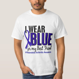 Ich trage blaues rheumatoide Arthritis RA des T-Shirt