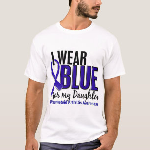 Ich trage blaues Tochter-rheumatoide Arthritis RA T-Shirt
