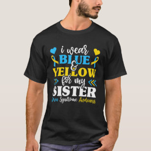 Ich trage blaugelb für mein Schwesterabwurfsyndrom T-Shirt