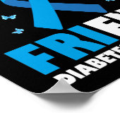 Ich trage Blu für das Bewusstsein meiner Freundin  Poster (Ecke)