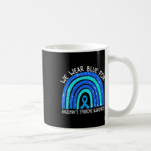 Ich trage Blue For Angelman's Syndrome Blue Ribbon Kaffeetasse
