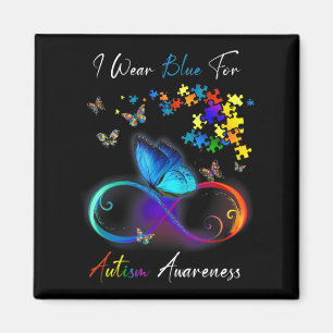 Ich trage Blue for Autismus Awareness Puzzle Mama Magnet