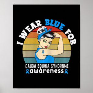 Ich trage Blue For Cauda Equina Syndrome Awareness Poster