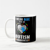 Ich trage Blue for me Autismus Awareness Kaffeetasse (Links)