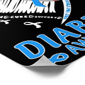 Ich trage Blue for me Diabetes Awareness Blue Ribb Poster (Ecke)