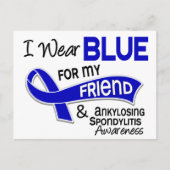 Ich trage Blue Friend 42 Ankylosing Spondylitis Postkarte (Vorderseite)