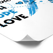 Ich trage Blue für ALS Awareness Faith Hope Liebe Poster (Ecke)