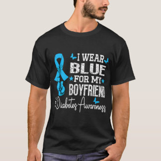 Ich trage Blue für meine Freundin Typ 1 Diabetes-A T-Shirt