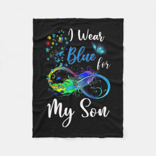Ich trage Blue für meinen Sohn Autismus Awareness  Fleecedecke