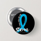 Ich trage Blue für meinen Sohn Diabetes Awareness Button (Vorne & Hinten)