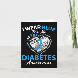 Ich trage Blue für mich Typ 1 Diabetes Awareness M Karte