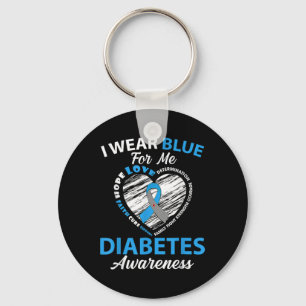 Ich trage Blue für mich Typ 1 Diabetes Awareness M Schlüsselanhänger