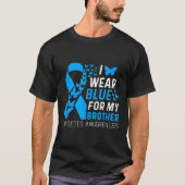 Ich trage Blues für meine Bruder Ribbon Diabetes A T-Shirt (Vorderseite)