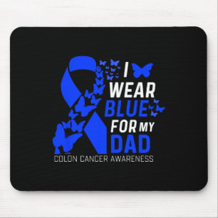 Ich trage Blues für meine Väter Vatertagskrebs Mousepad