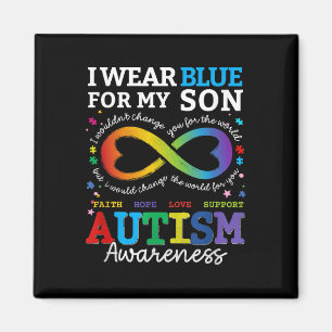 Ich trage Blues für meinen Sohn Autismus Bewusstse Magnet