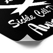 Ich trage Bordeaux für Sichelzellkrankheiten Poster (Ecke)