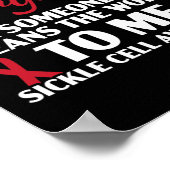 Ich trage Burgund für jemanden, der die Welt bedeu Poster (Ecke)