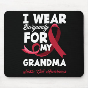 Ich trage Burgund für mein Oma-Sichelzellawaren Mousepad