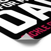 Ich trage Burgund für mein Vater Sichelzellanämie Poster (Ecke)