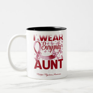 Ich trage Burgund für meine Tante Multiples Myelom Zweifarbige Tasse