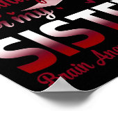 Ich trage Burgund für meinen Gehirnaneurysma Menin Poster (Ecke)