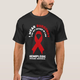 Ich trage Burgund für meinen Vater im Jura hemiple T-Shirt