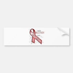 Ich trage Burgunder für meine Mama Autoaufkleber
