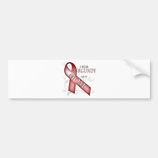 Ich trage Burgunder für meine Mama Autoaufkleber (Vorne)