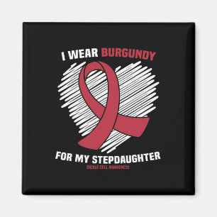 Ich trage Burgundrot für meine Stieftochter Sickle Magnet
