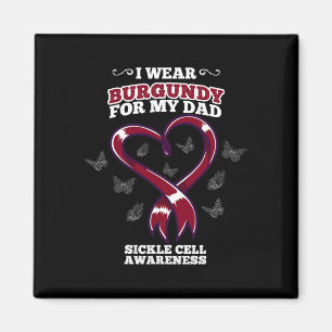 Ich trage Burgundrot für meinen Vater Sickle Cell  Magnet